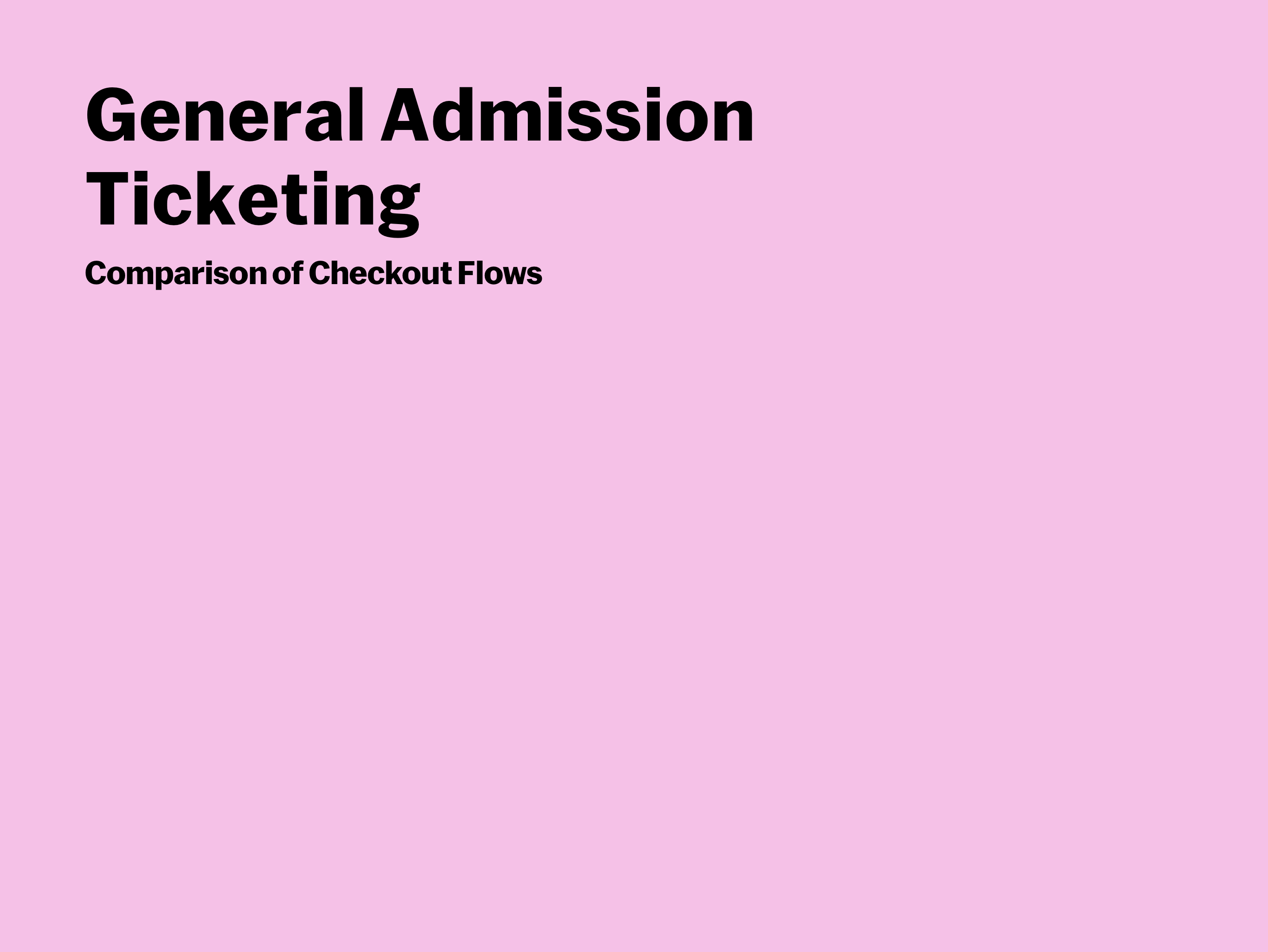 General Admission Ticketing, 2023